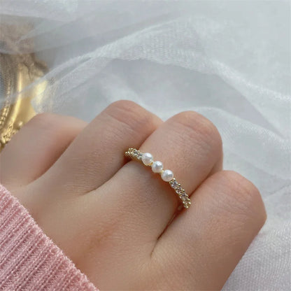 Adjustable Zircon Heart Rings for Women