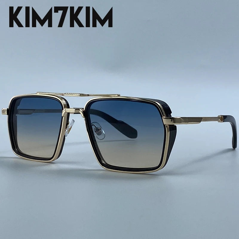 Men's Oversized Steampunk Square Sunglasses