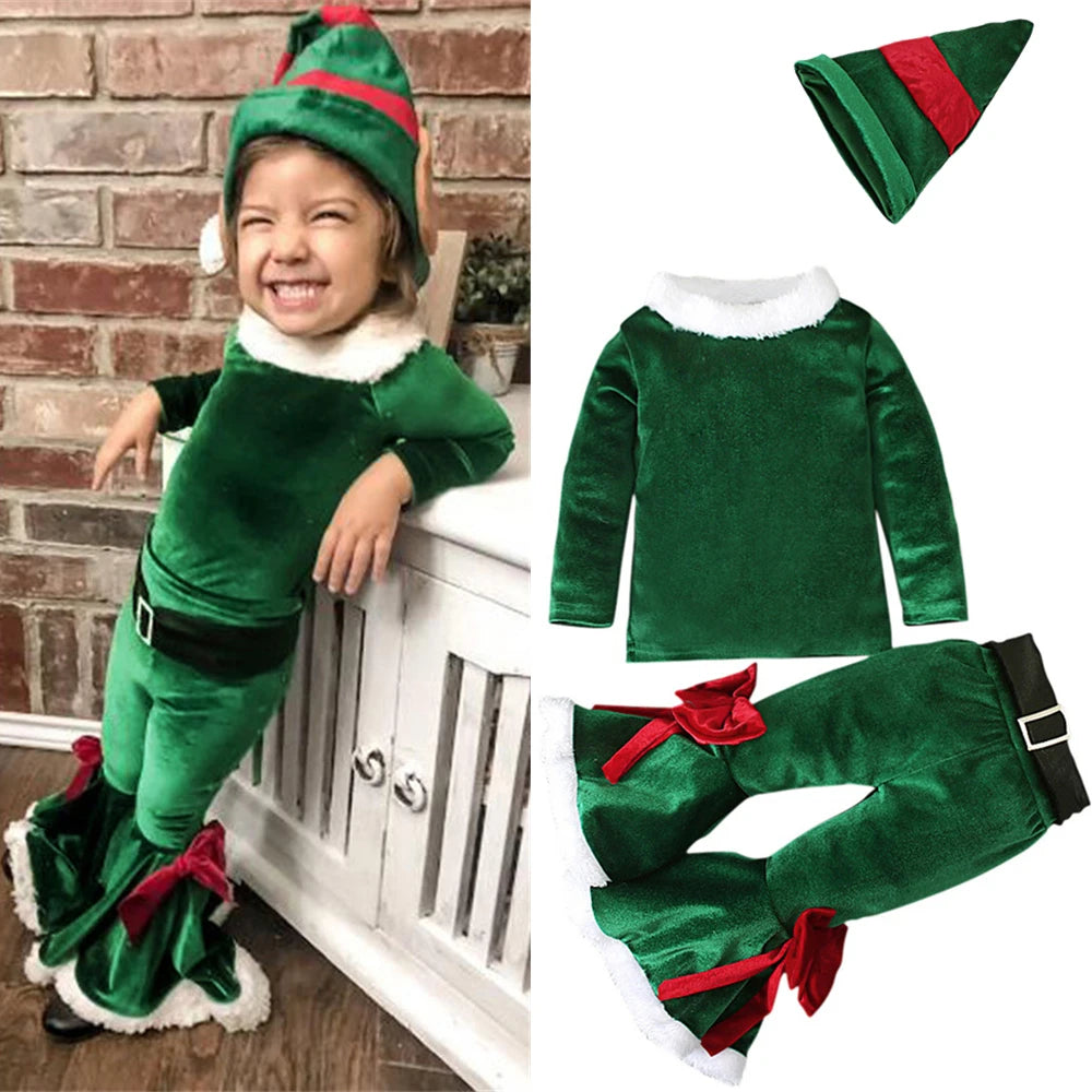 Tenue de Noël 3 pièces Père Noël pour fille