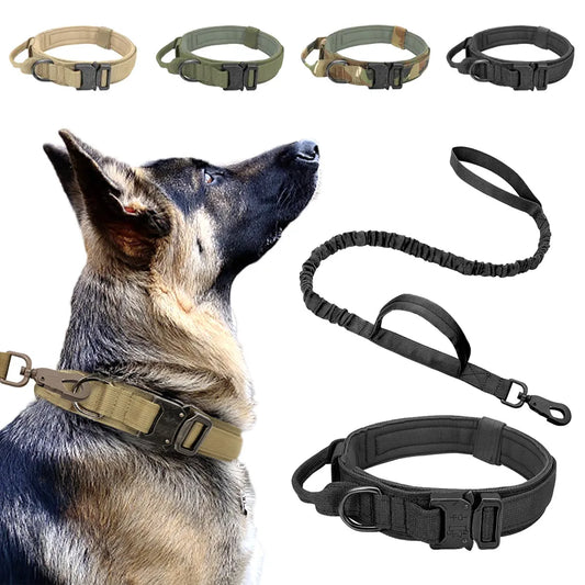 Taktisches Hundehalsband – Halsbänder für Hunde mit Leine