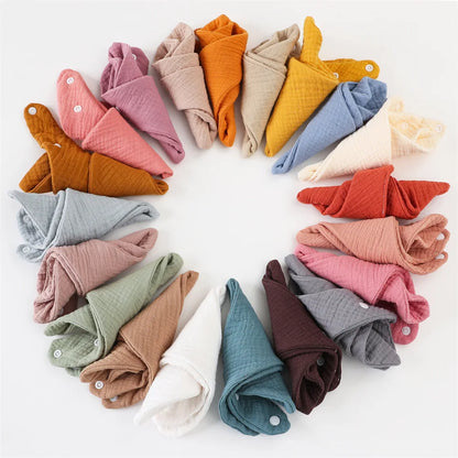 Neugeborenes Baby füttert Sabberlätzchen, Baumwollzubehör, einfarbig