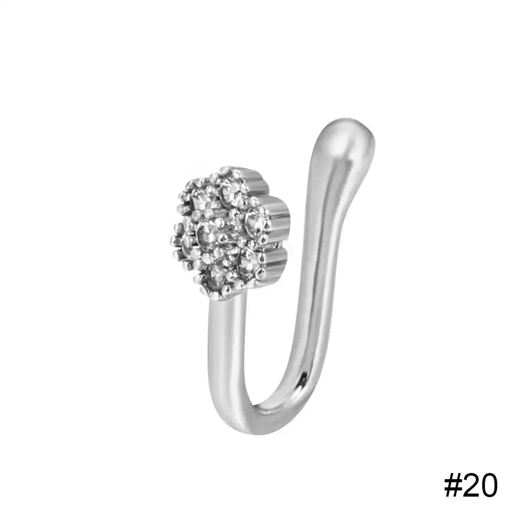 Women's Delicate Fake Piercing Nose Clip