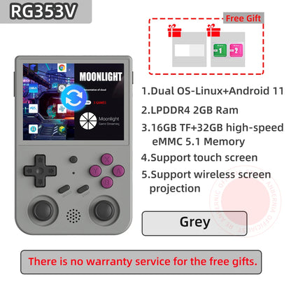 RG353V RG353VS Retro Handheld Game Linux Supports 5G WiFi 4.2 Bluetooth Online Fighting,Streaming and HDMI-compatible