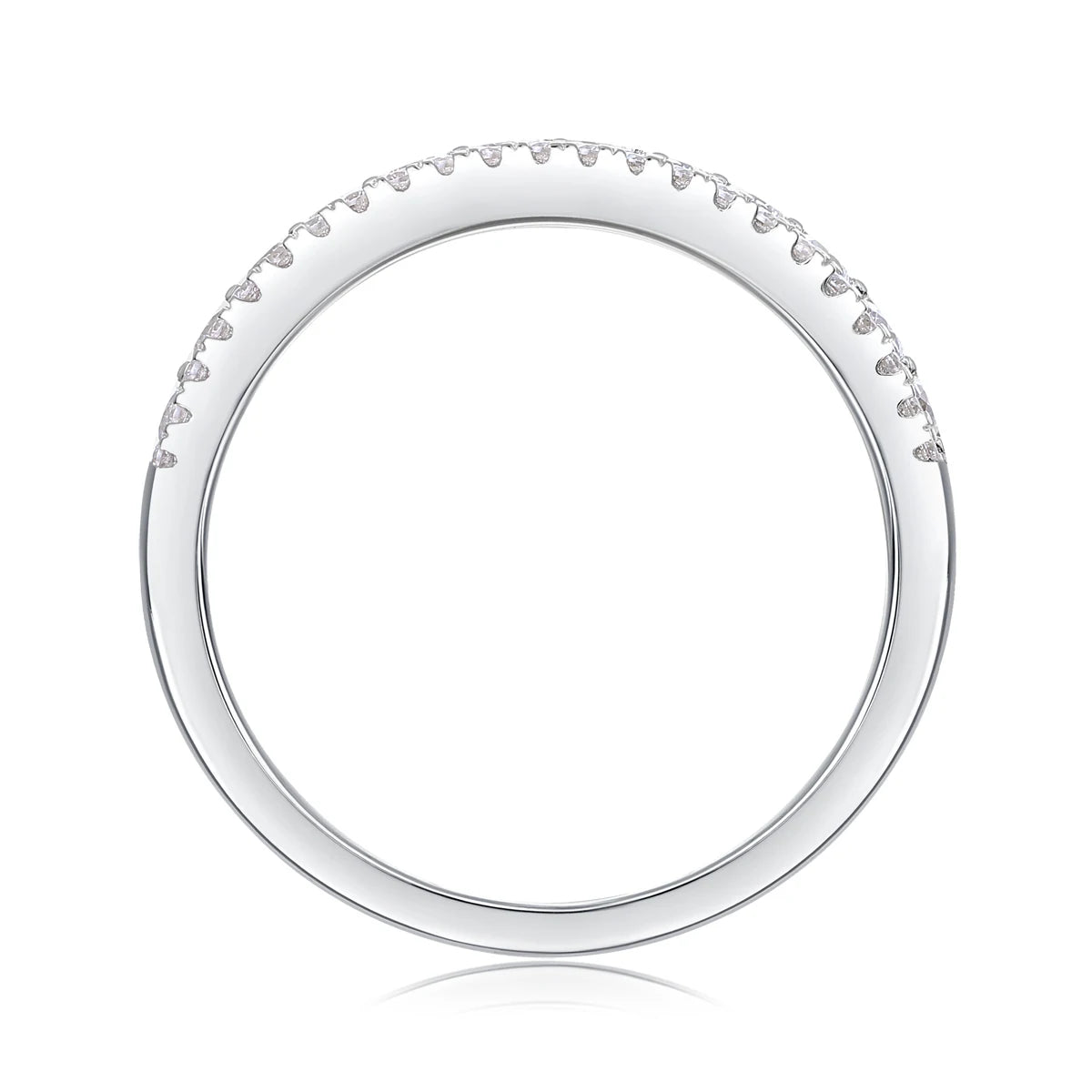 Alliances demi-éternité en argent 925 et diamants pour femme