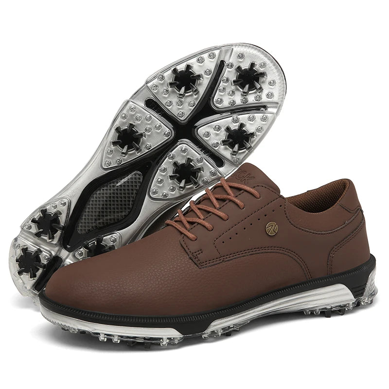 Wasserdichte Herren-Golfschuhe mit rutschfesten Spikes