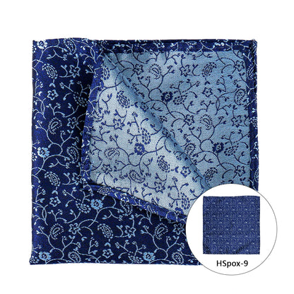 Pochette de costume homme à motif cachemire multicolore – Mouchoir de mariage tissé jacquard