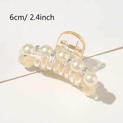 Crystal Pearls Beads Hair Clips