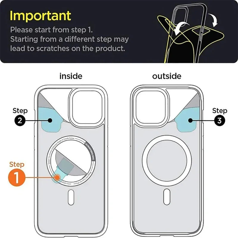 Étui magnétique transparent pour modèles d'iPhone