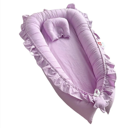 Cotton Nest Bed Newborn Bumper Soft Travel Bed Birth Gift Baby Portable Crib Lounger for Boys Girls