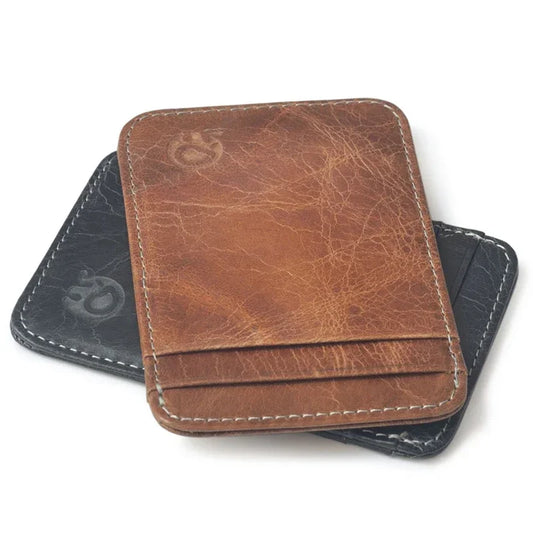 Genuine Leather Thin Credit Card Wallet for Men