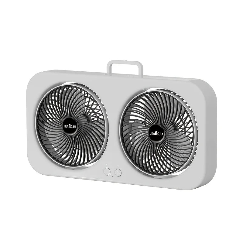 360 Rotation Dual Head Outdoor Wall Mount Fan
