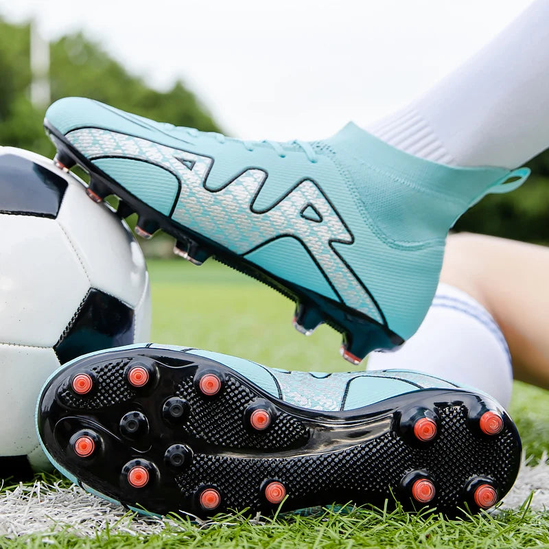 Chaussures de football respirantes antidérapantes unisexes