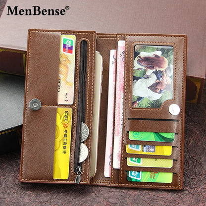 Long Slim Wallet with Multiple Card Slots