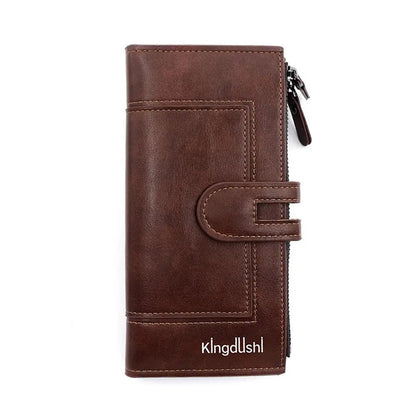 Lange Geldbörse aus PU-Leder für Damen – Clutch mit mehreren Kartenfächern