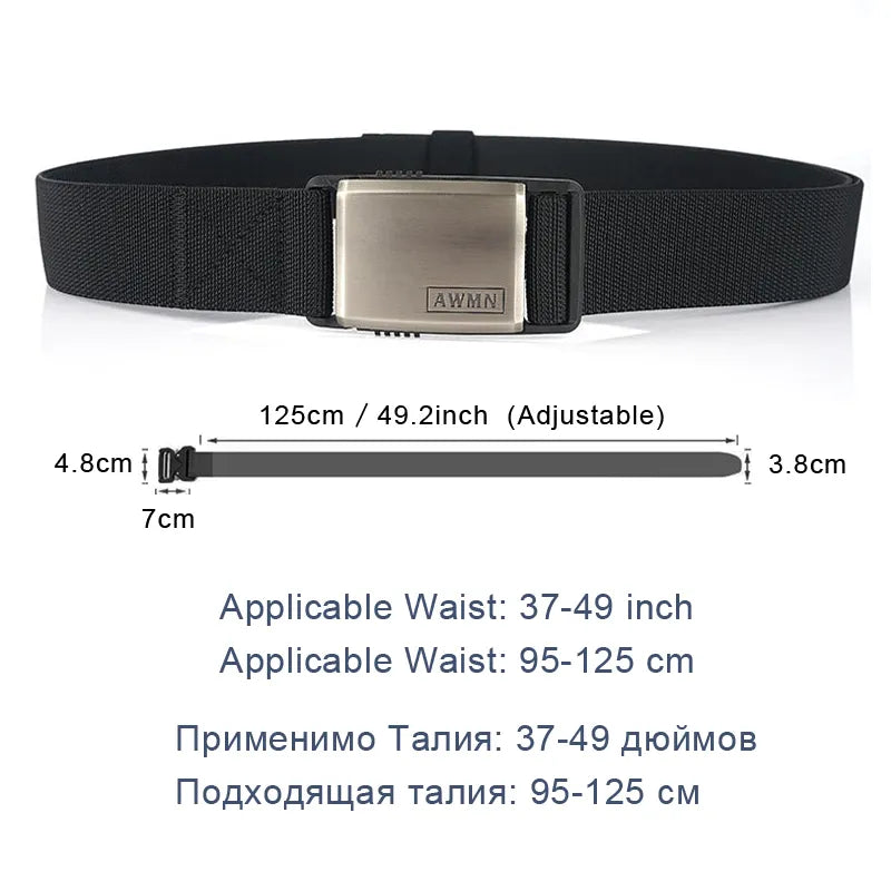 Adjustable Metal Magnetic Buckle Belt for Men