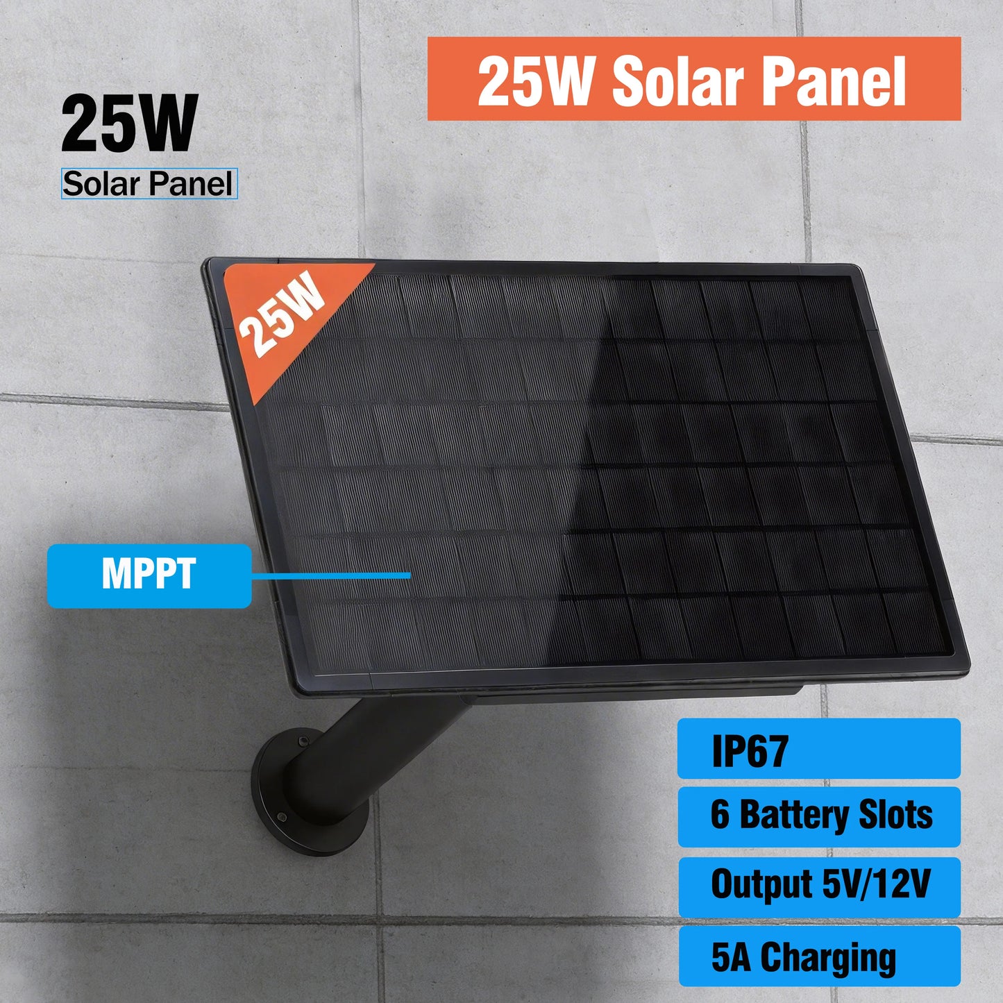 4 in 1 Waterproof Home Lights 25W Solar Panel