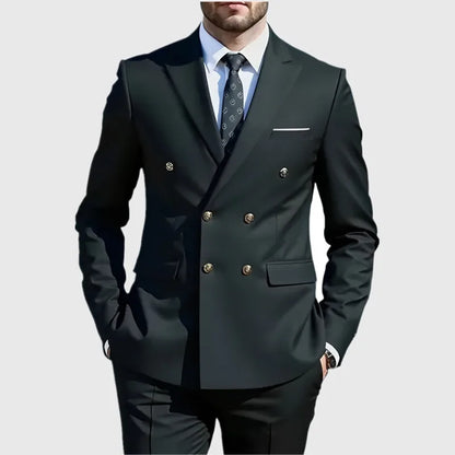Men Classical Korean Style 2 Pcs Suit Set