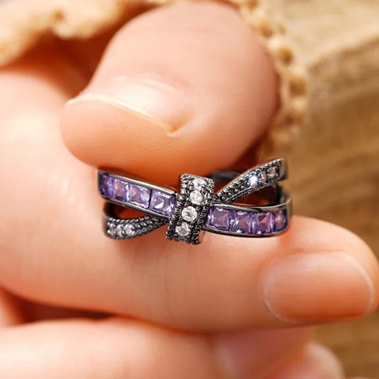 Women's Artificial Gemstone Crystal Engagement Rings