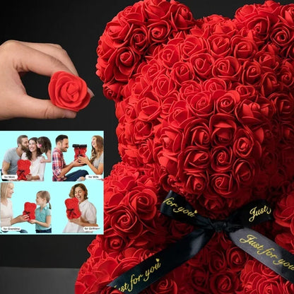 Künstliche Blume Ewige Rose Teddybär Valentinstag Jahrestag Geschenke