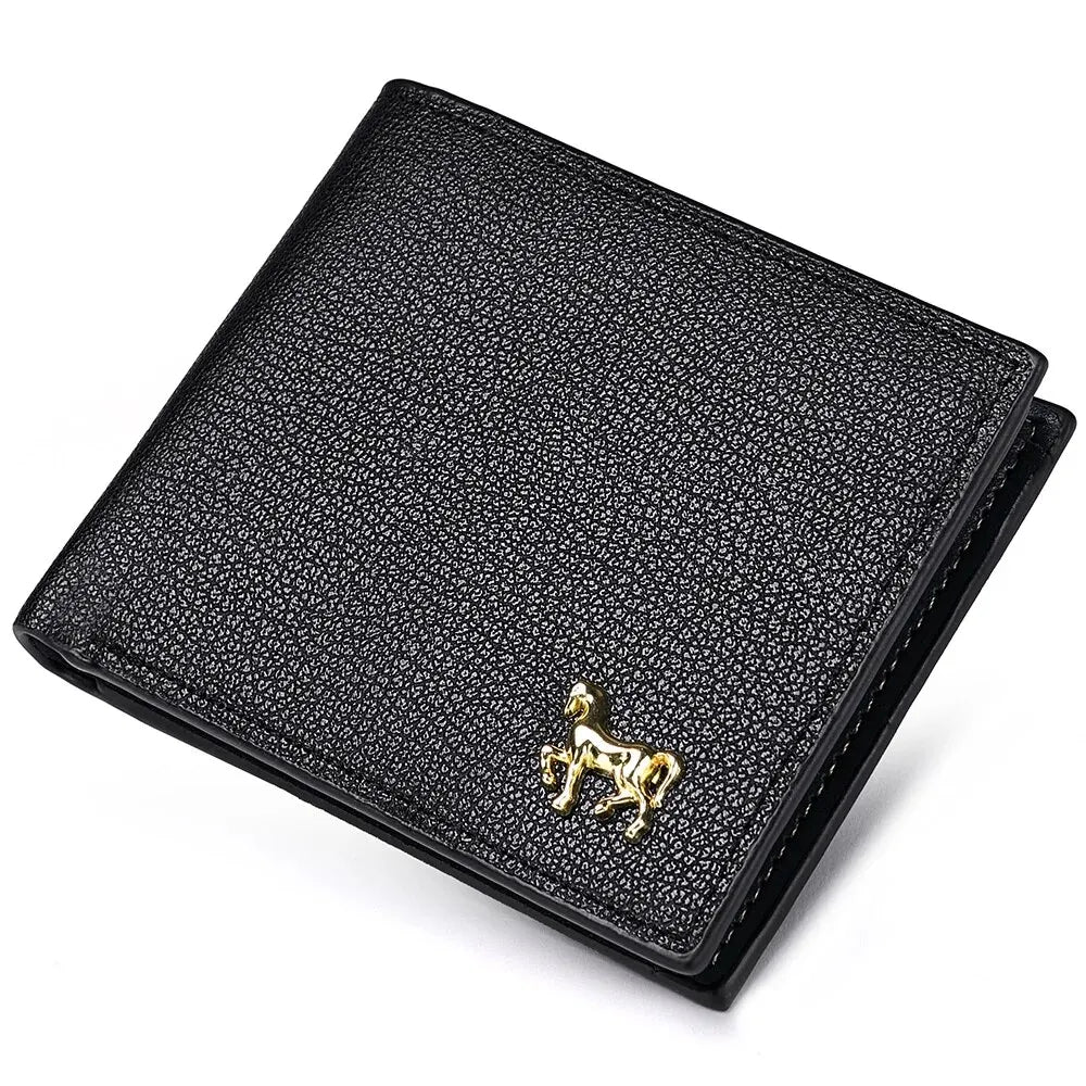 Men's Horizontal Multifunction Wallet with Zipper Coin Holder