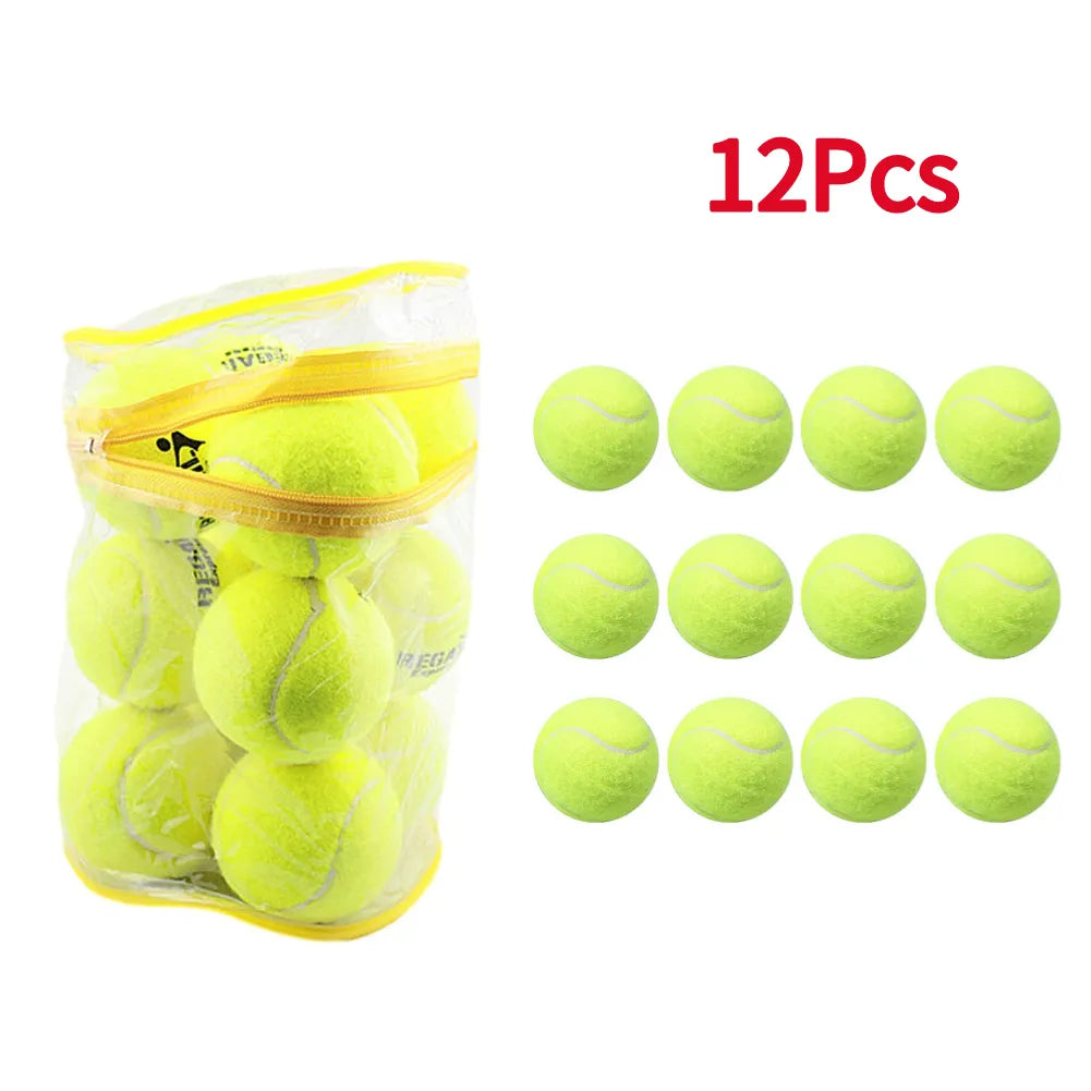 12er-Pack Tennis-Trainingsbälle mit dickem Gummidruck