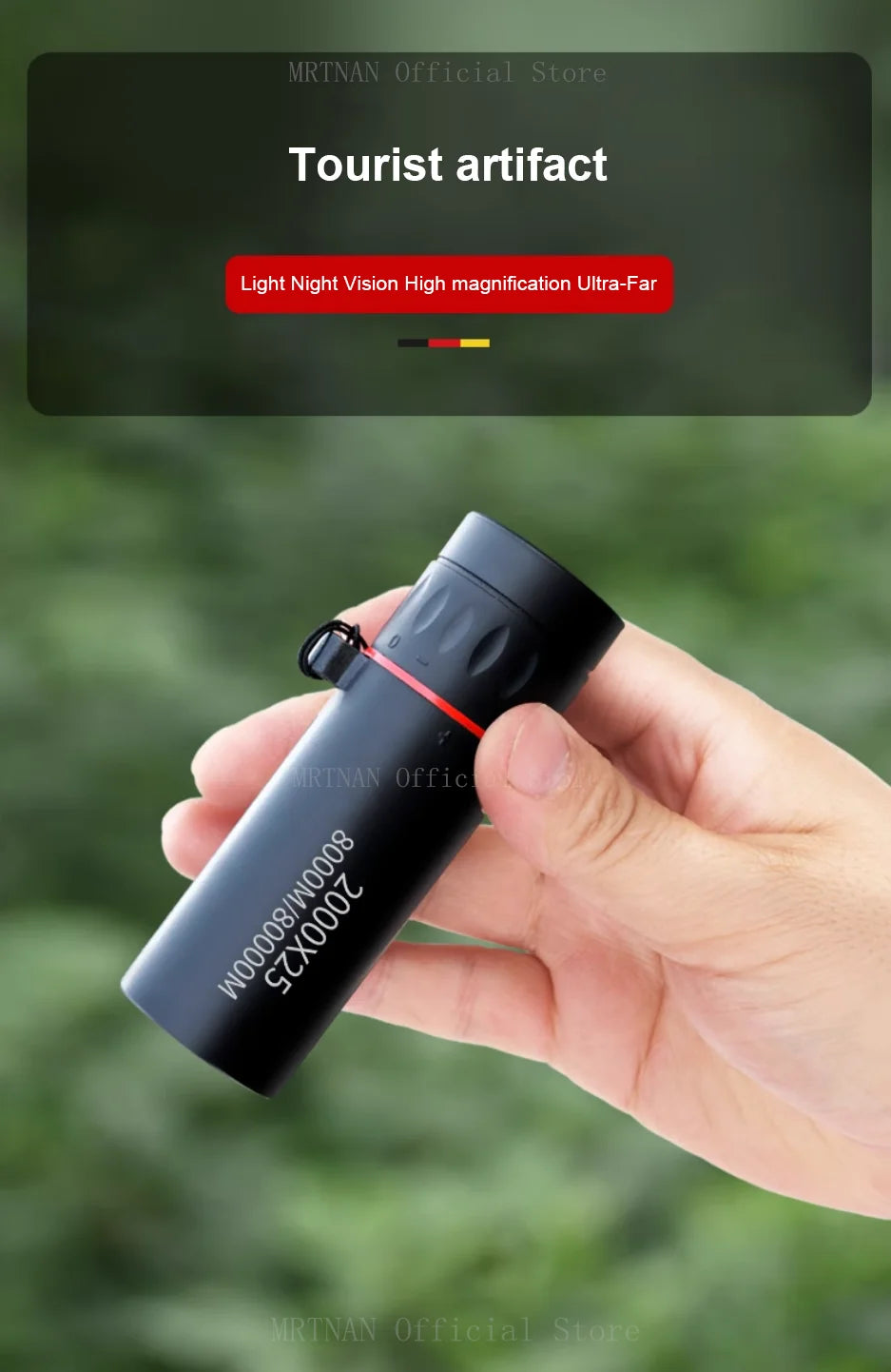 Mini tragbares 2000x25 HD Monokular-Teleskop - Handy-Teleskop