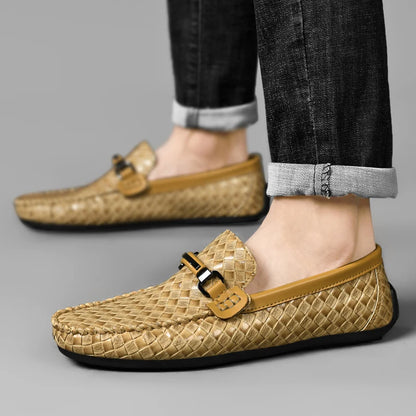 Mocassins en cuir respirant pour hommes