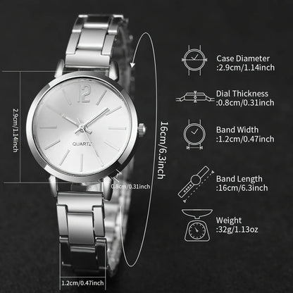 Silver Quartz Watch for Women