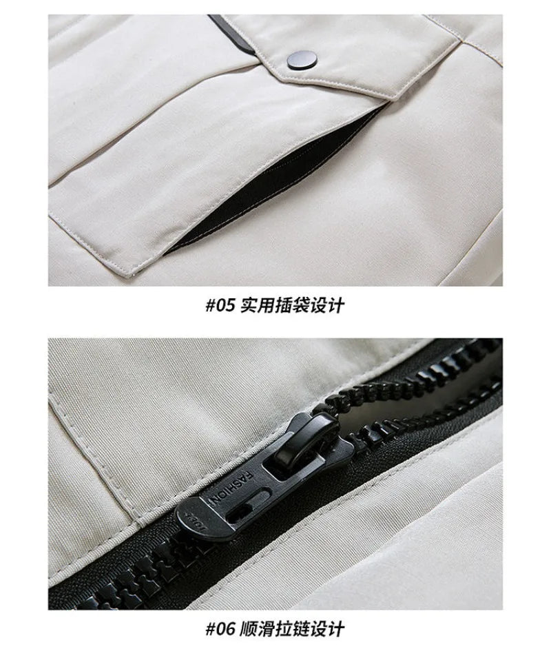 Men's Lightweight Winter Puffer Hooded Down Jacket