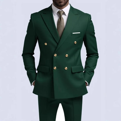 Men Classical Korean Style 2 Pcs Suit Set