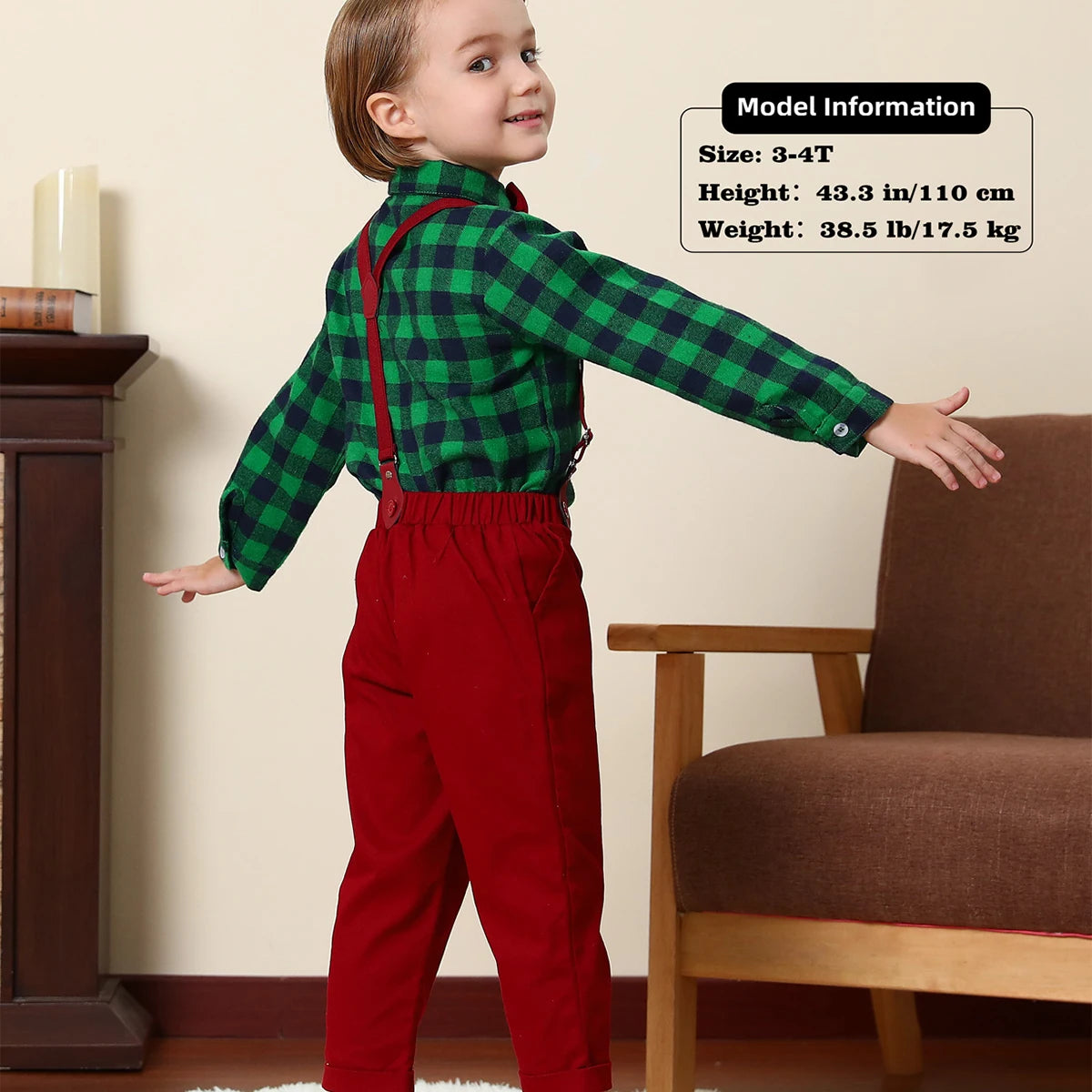 Ensemble de costume de cérémonie de Noël pour bébé garçon