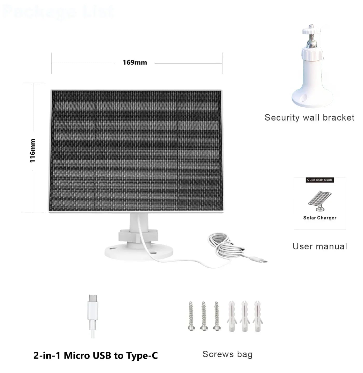WIFI Camera Outdoor Waterproof 6V Solar Panel