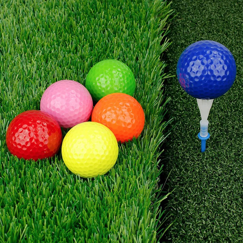 6 Stück/Packung bunte Minigolfbälle – zweiteilige Golf-Übungsbälle