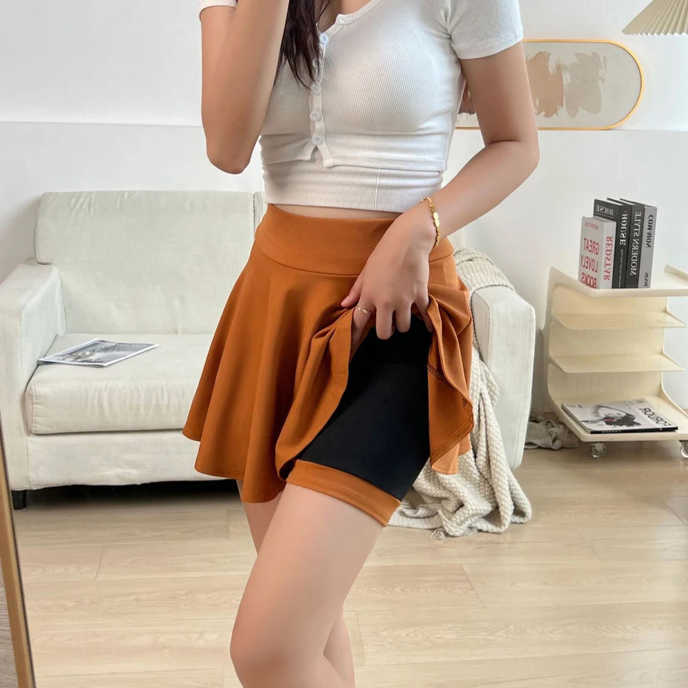 Women's Summer Fluffy Flared Mini Skater Skirt