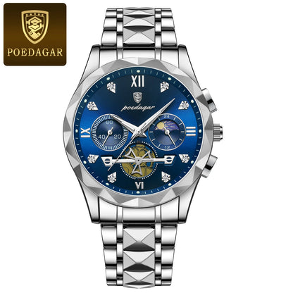 Men's Waterproof Luminous Stainless Steel Quartz Watch