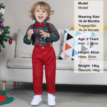 Ensemble de costume de cérémonie de Noël pour bébé garçon