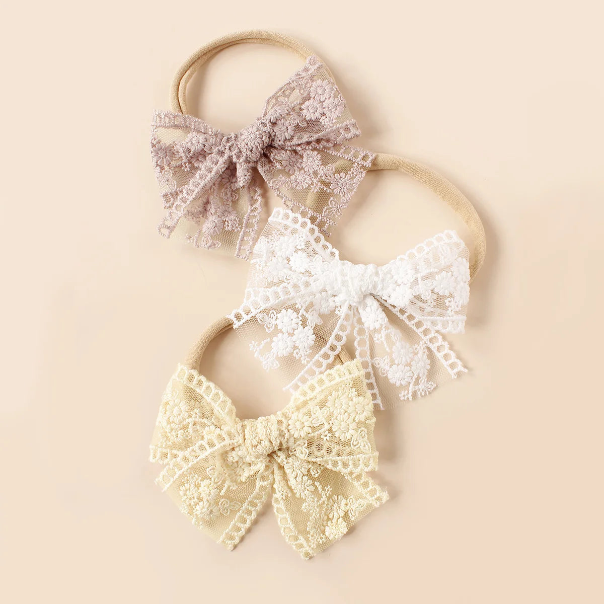 Bandeau de princesse élastique doux pour bébés filles, accessoires pour cheveux, 3 pièces/ensemble