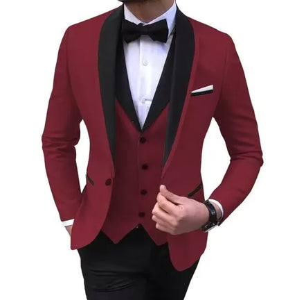 Costume de mariage slim 3 pièces pour hommes