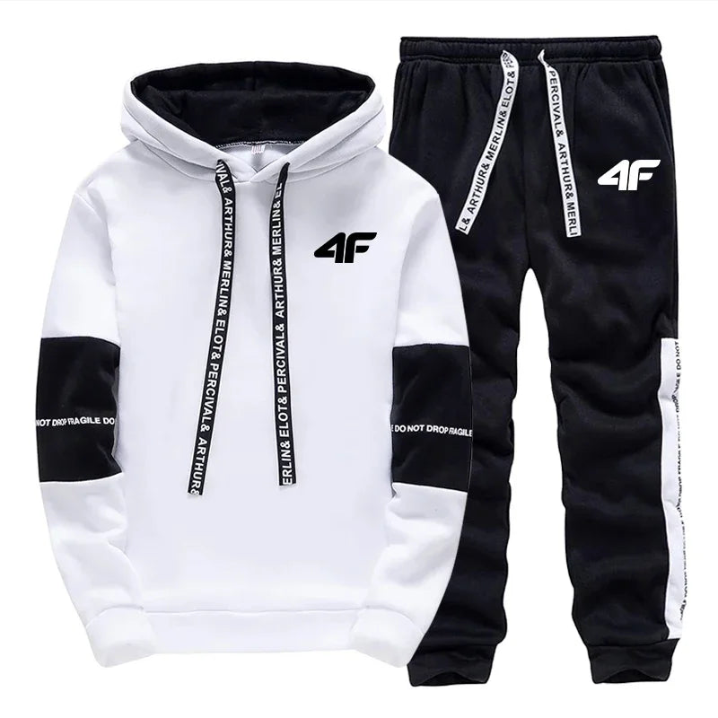 Men's Tracksuit Hooded Long Sleeves Casual Single Piece Sweatshirts And Daily Sports Sweatpants Comfort  Jogging