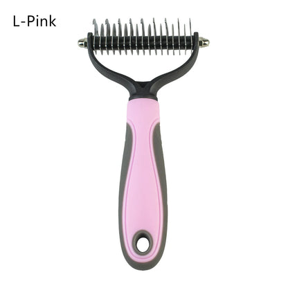 Double Sided Stainless Steel Dog Brush For Shedding