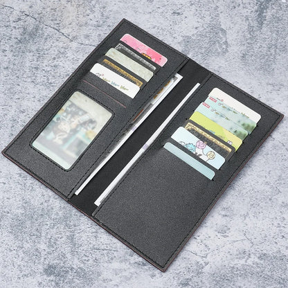 Lange Herren-Geldbörse aus Leder – Clutch aus weichem PU-Leder