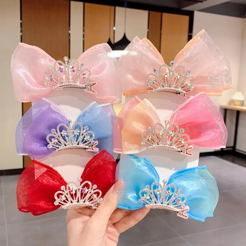 Kid's Pastel Barrette Rainbow Hair Bows