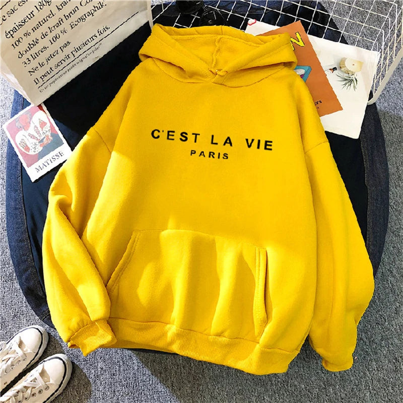Lässiger bedruckter lockerer Hoodie - Frühlings-Streetwear-Pullover