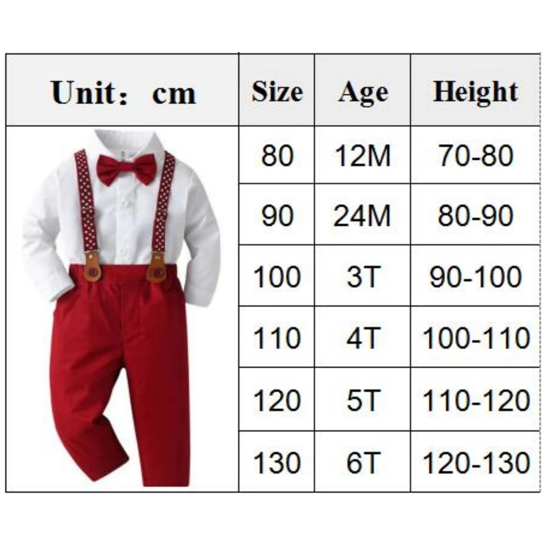 Boys Christmas Star Print Formal Outfit