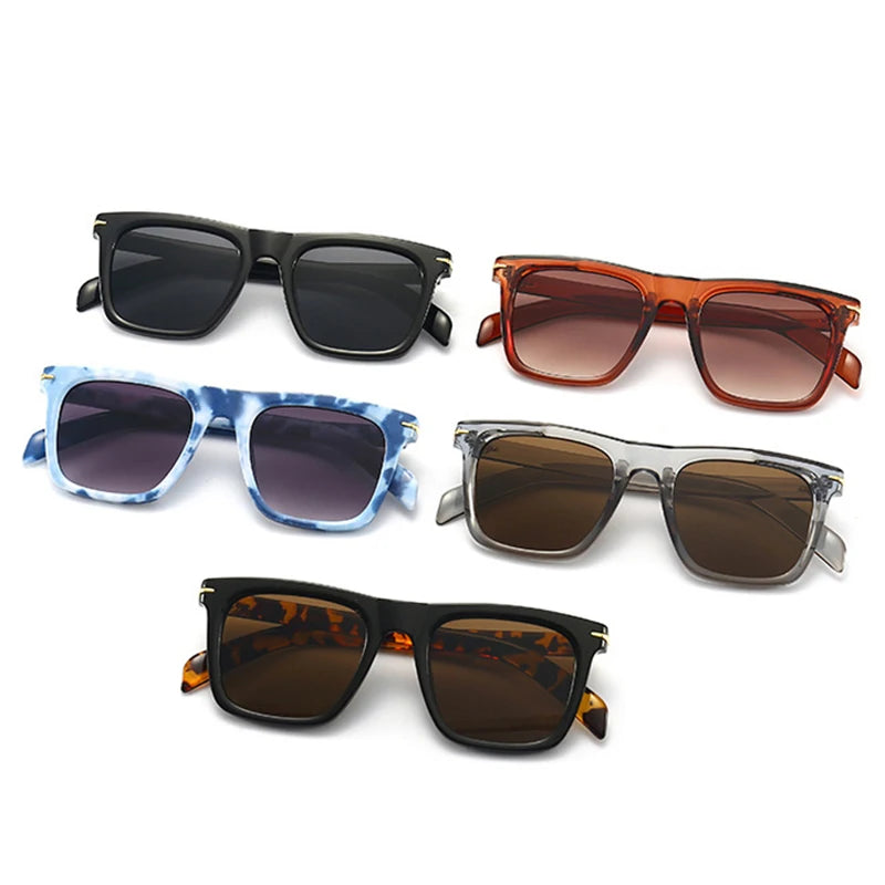Lunettes élégantes pour hommes/femmes pour le sport et le cyclisme, lunettes de soleil carrées vintage