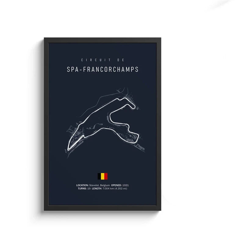 Monaco F1 Leinwand-Wandkunst, nordische Ästhetik