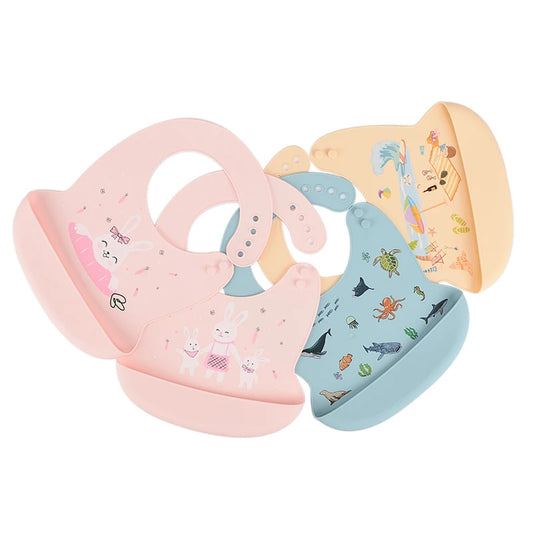 Waterproof Silicone Feeding Baby Saliva Towel Bib