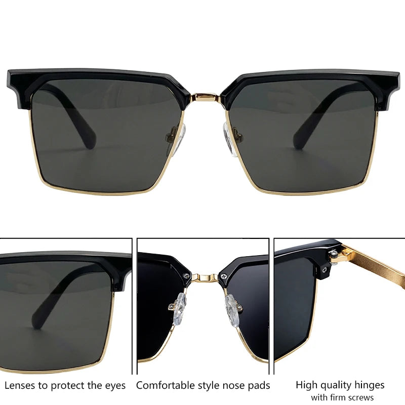 Men's Y2K Vintage Oversized Square Sunglasses