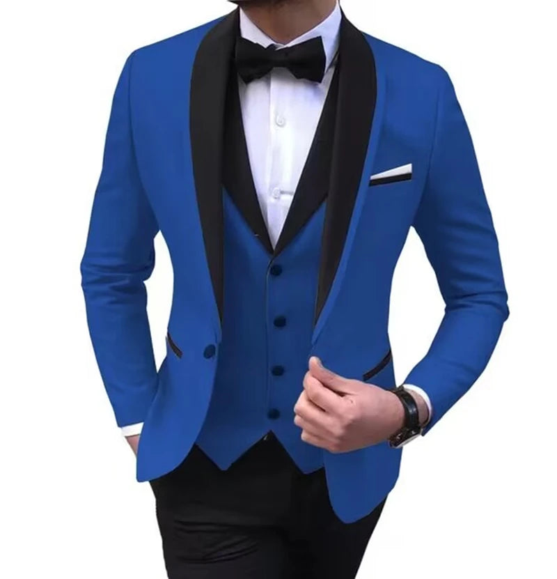 Costume de mariage slim 3 pièces pour hommes