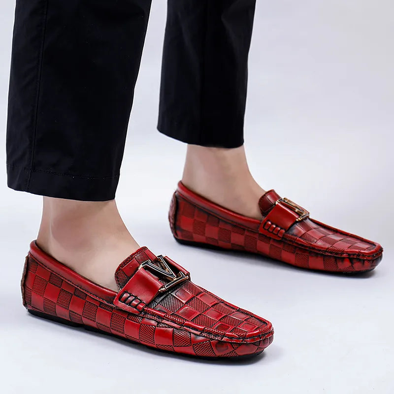 leather loafers, loafer shoes, leather shoes, casual loafers, cowhide shoes, metallic loafers, genuine leather shoes